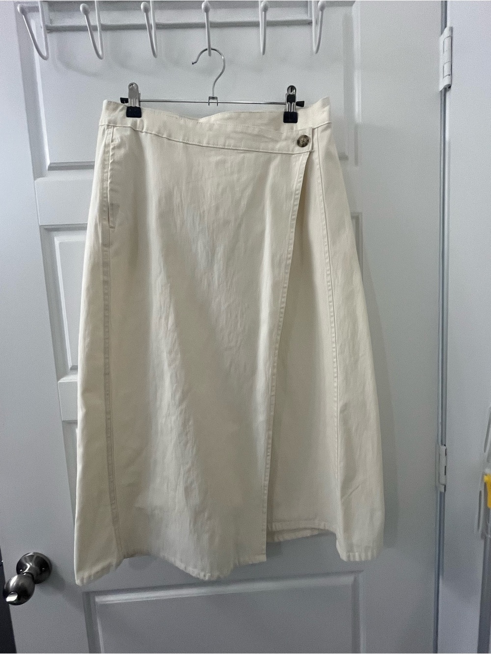 Universal Thread Cream A-Line Wrap Midi Skirt